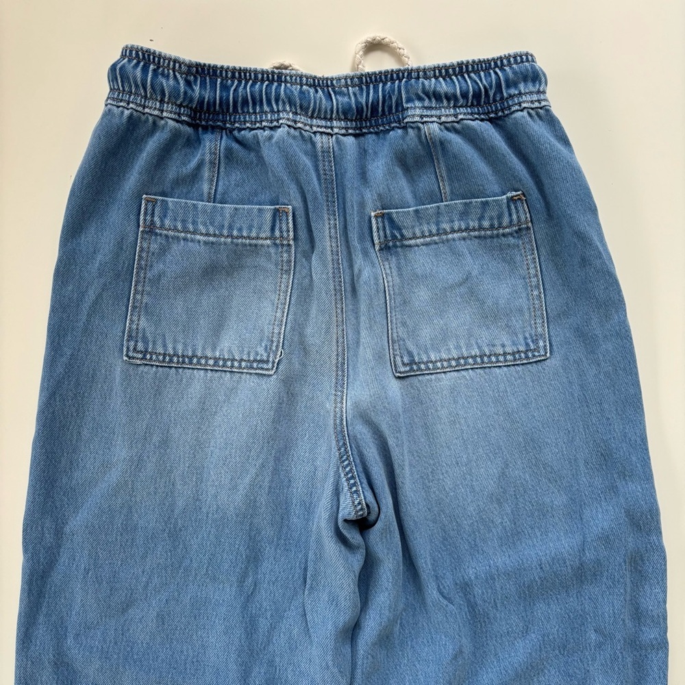 LOFT Women's High Waist High Rise Tie Front Lyocell Wide Leg Jeans Size 4 or 27 - Picture 4 of 11
